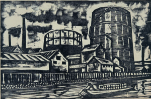 小野忠重《工場》昭和7(1932)年